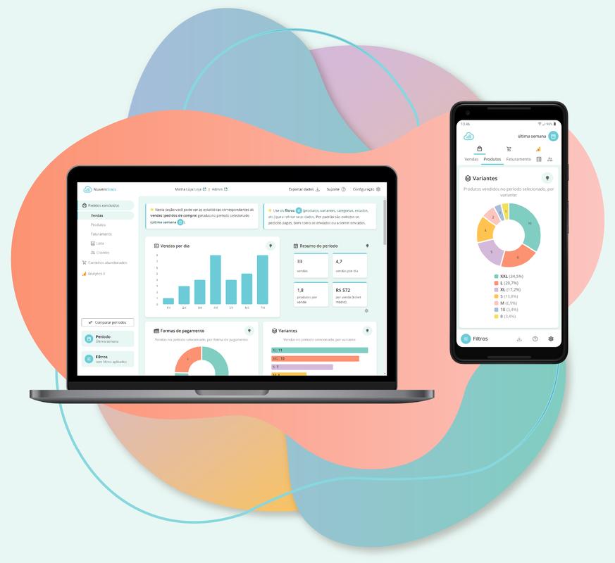 Nuvem Stats em laptop e mobile